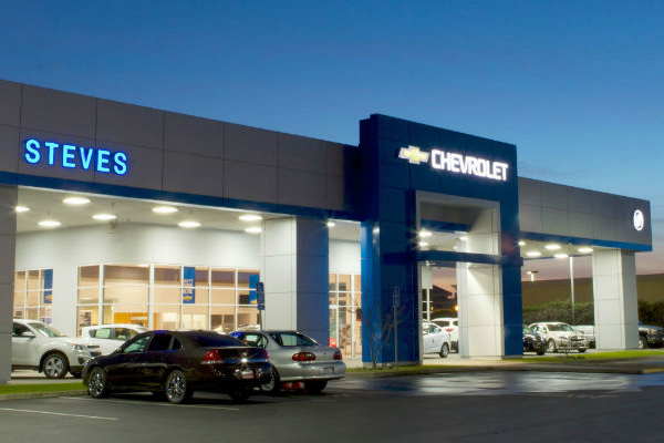 Steves Chevrolet in Oakdale was a rebranding and renovation of the original building.  The rebranding project included the main entry tower and introduced modern materials inside and out.  The original building and site development was also a project that was done by Progressive Designs many years ago.
